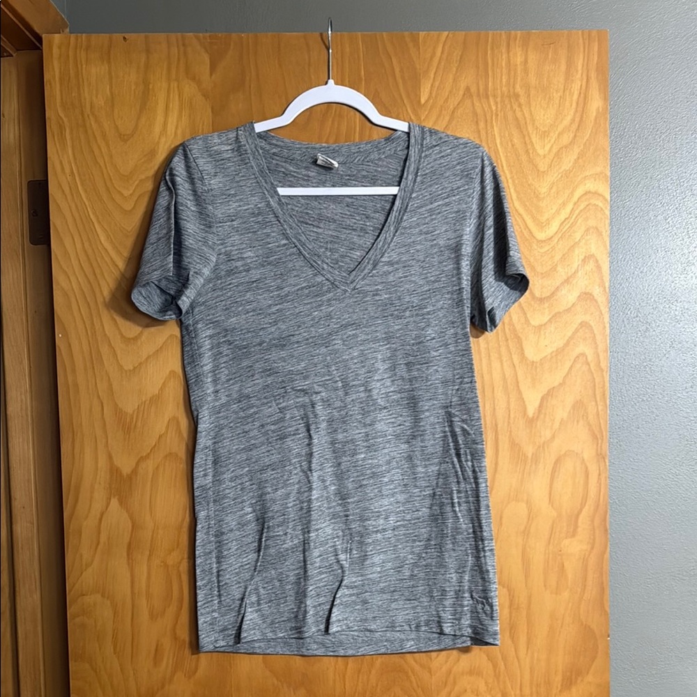 PINK Victoria's Secret Gray Fitted Short Sleeve T-Shirt
